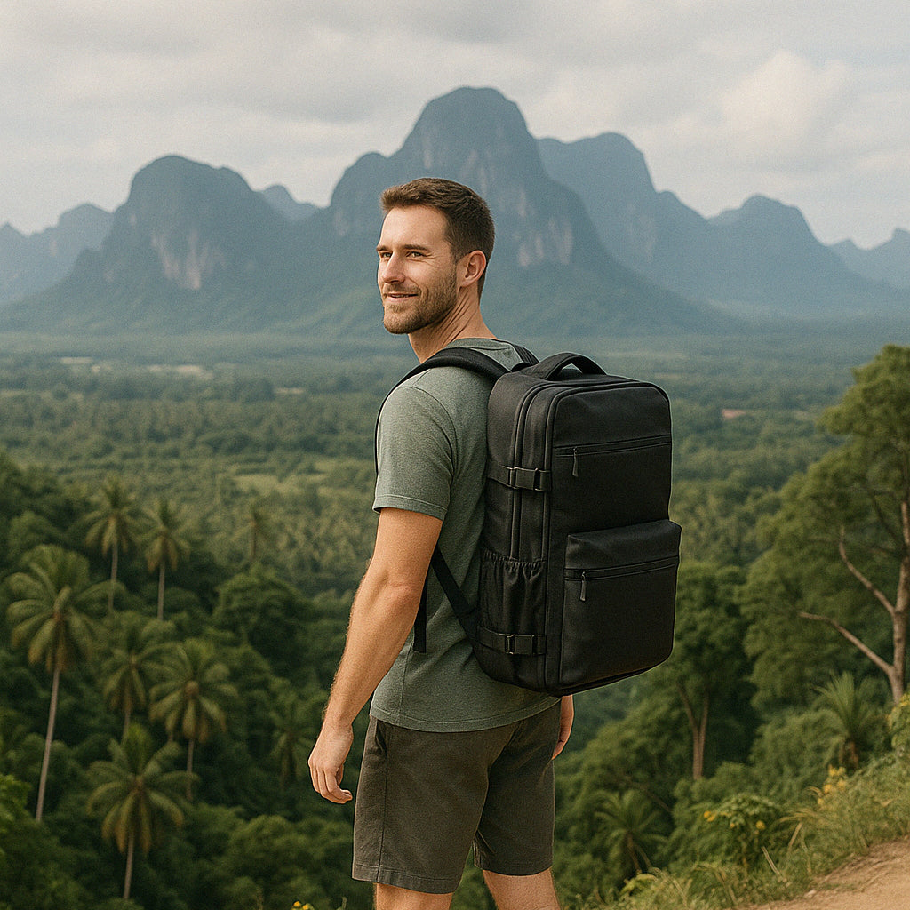 Zyprar™ Travel Smart Carry-On – 15.6″ Laptop Backpack with Integrated Vacuum Pump