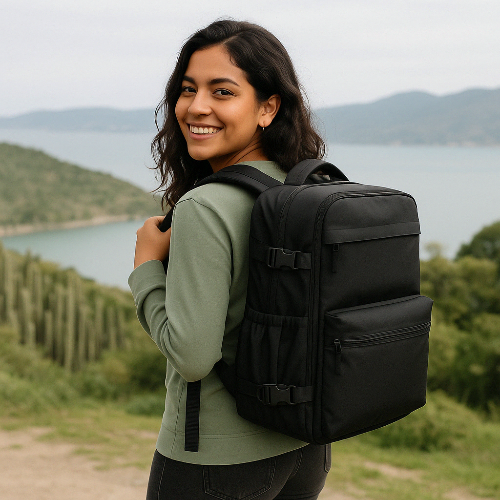 Zyprar™ Travel Smart Carry-On – 15.6″ Laptop Backpack with Integrated Vacuum Pump