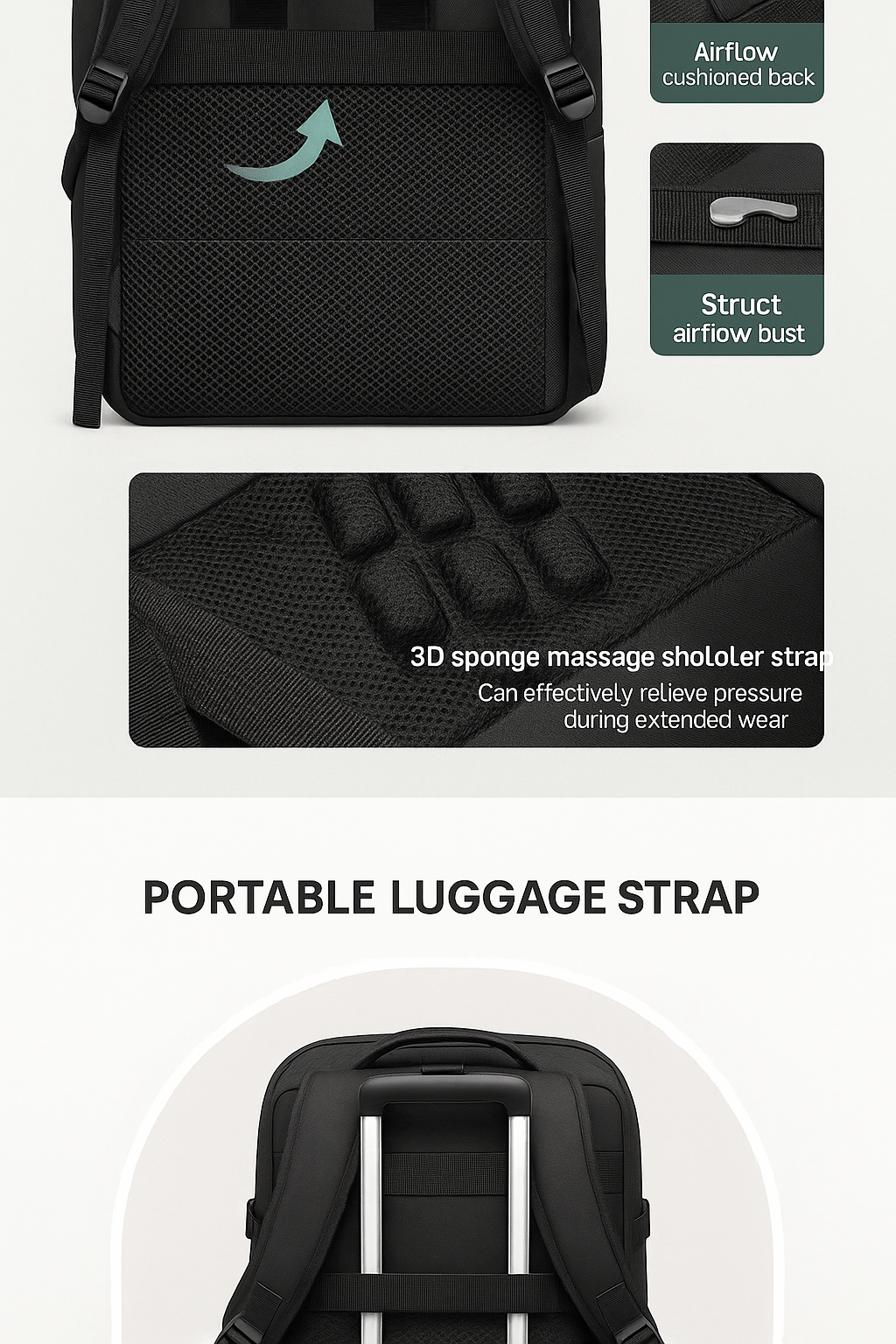 Zyprar™ Max Carry-On Backpack – 17″ Laptop Slot & Integrated Vacuum Pump