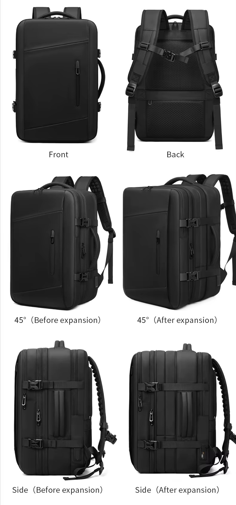 Zyprar™ Max Carry-On Backpack – 17″ Laptop Slot & Integrated Vacuum Pump