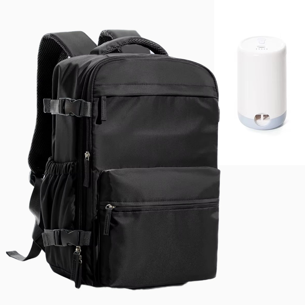 Zyprar™ Travel Smart Carry-On – 15.6″ Laptop Backpack with Integrated Vacuum Pump